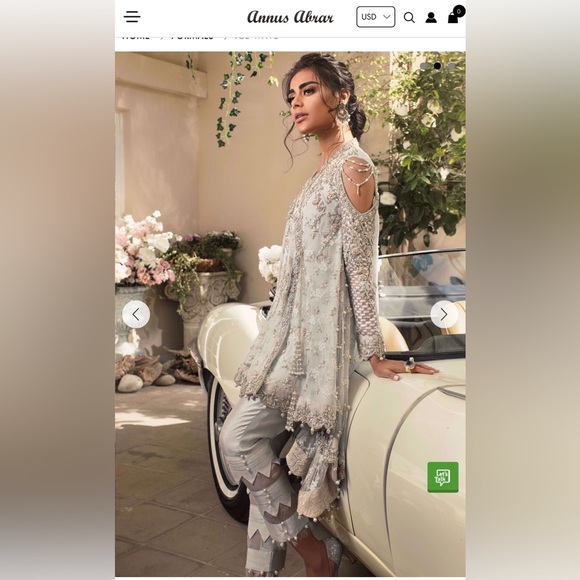 Annus Abrar Ice Blue 3 piece - Picture 10 of 10